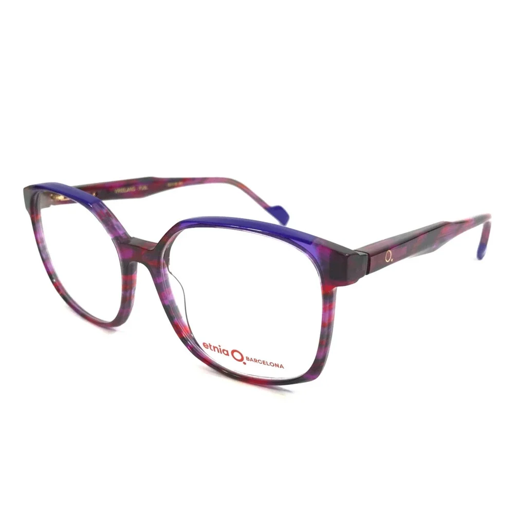 Etnia Barcelona Eyeglasses Frames VREELAND FUBL Fuchsia Blue Square 53-16-138